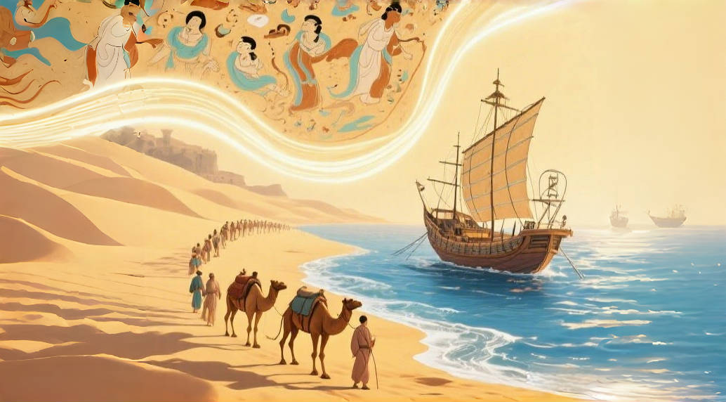 16.文化交融：敦煌壁画+海上丝绸之路.png